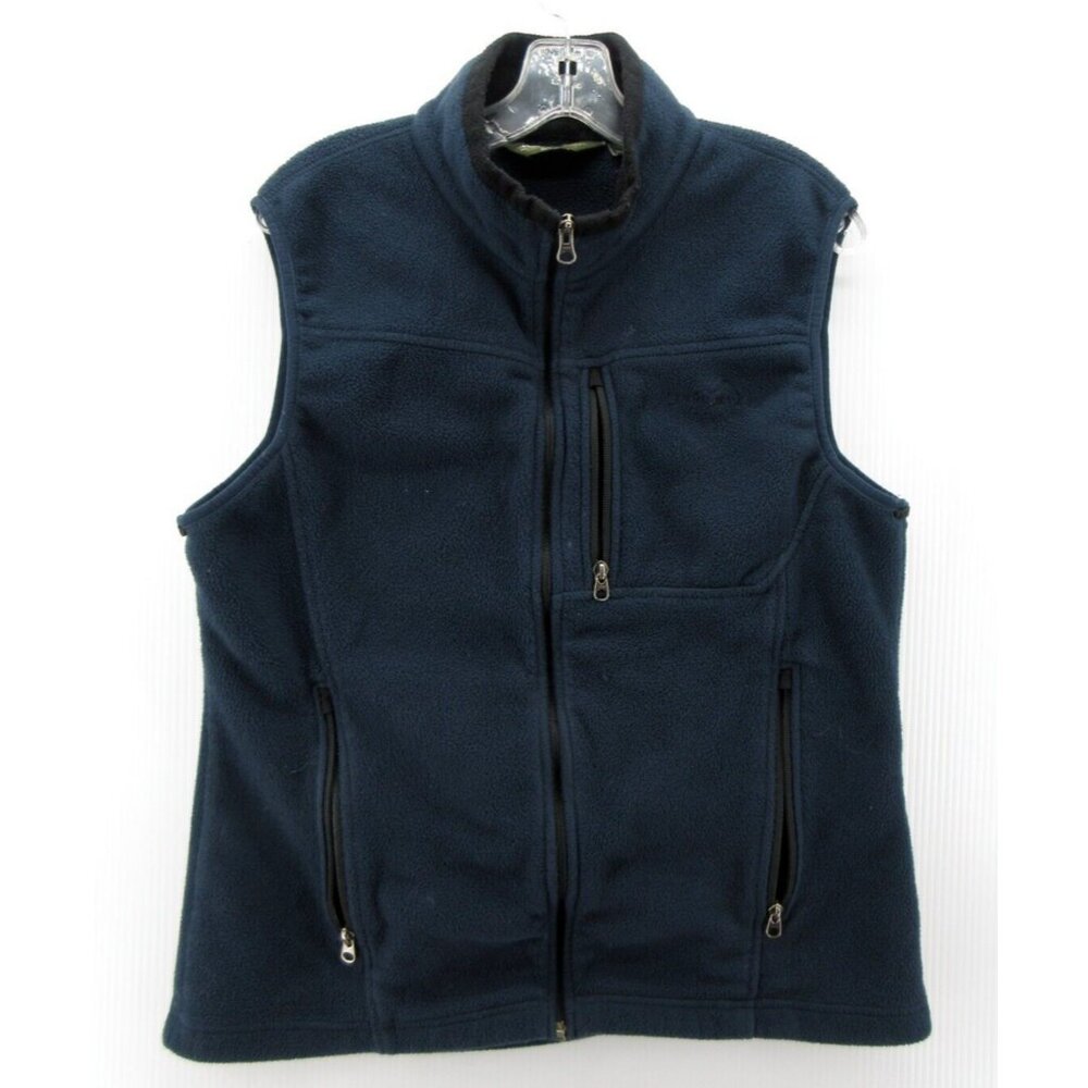 VINTAGE Eddie Bauer Vest Medium Jacket Fleece Hiking Full Zip Pockets